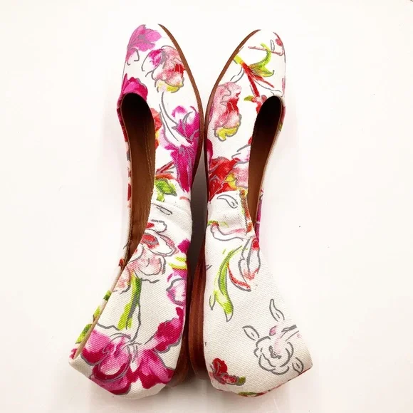 {Brooks Brothers} Floral Ballet Flats - Picture 3 of 6